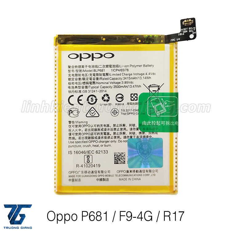 oppo f9 pin