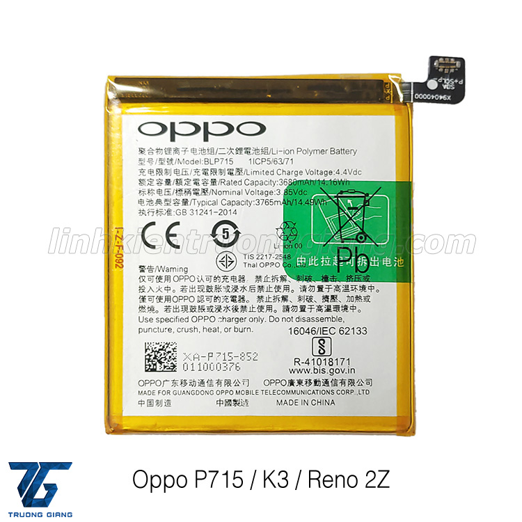 pin oppo k3