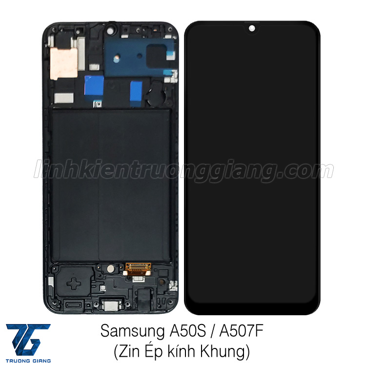 Màn hình Samsung A50S / A507F (Zin ép kính khung)